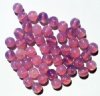 25 8mm Round Milky Pink Opal Glass Beads